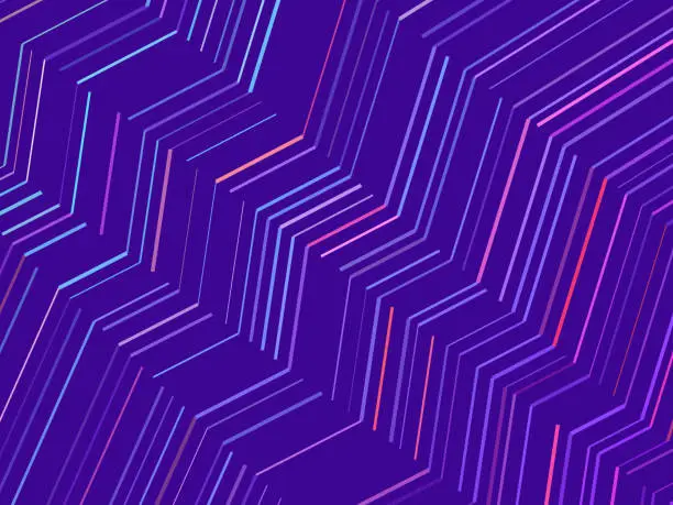 Vector illustration of Zigzag Abstract Lines Background