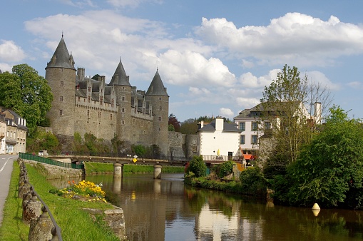 The castle of Josselin is located in the commune of Josselin in the department of Morbihan in Brittany.\nIt was built between 1490 and 1505 using many elements of the Louis XII style and has been classified as a historical monument since August 21, 1928.
