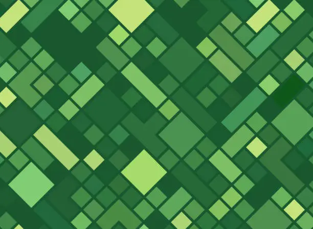 Vector illustration of Green Aerial Farmland Abstract Background