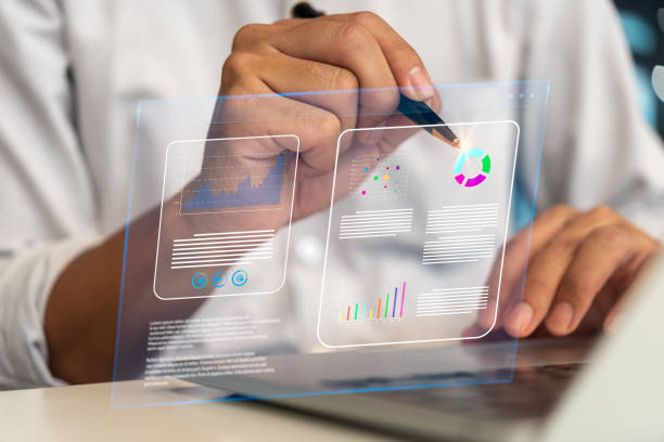 istock Business graph digital marketing analysis dashboard and charts big data management use laptop working, Business strategy concept, performance insight reports on virtual screen. 1465311356