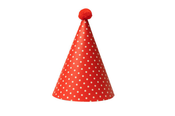 istock Bright and colorful birthday cap isolated on a white background. 1465313127