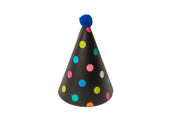 istock Bright and colorful birthday cap isolated on a white background. 1465313133
