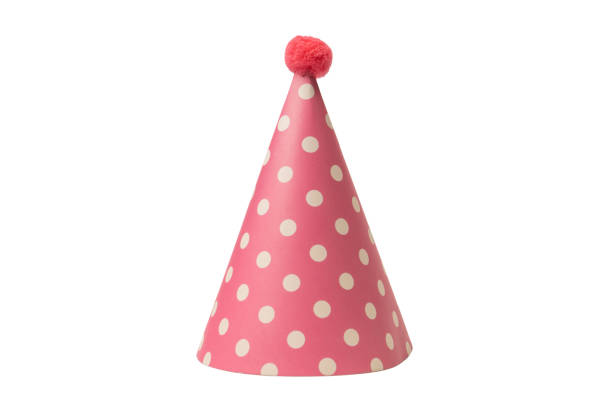 istock Bright and colorful birthday cap isolated on a white background. 1465313180