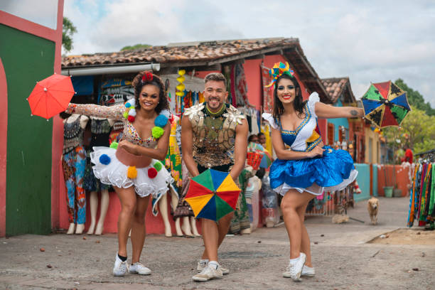 istock Frevo dancer at the Brazilian Carnival 1465313536