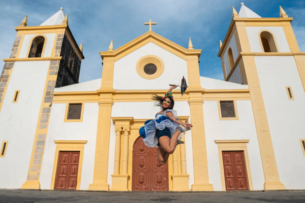 istock Frevo dancer at the Brazilian Carnival 1465314336