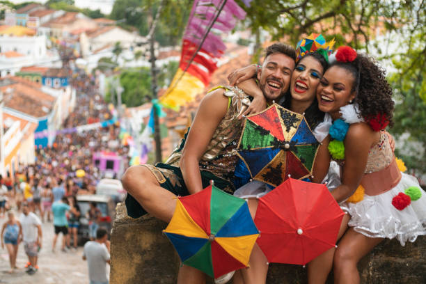 istock Frevo dancer at the Brazilian Carnival 1465314377