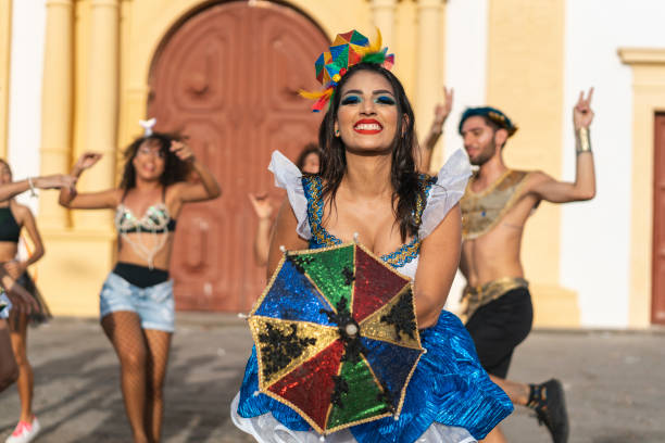 istock Frevo dancer at the Brazilian Carnival 1465315025