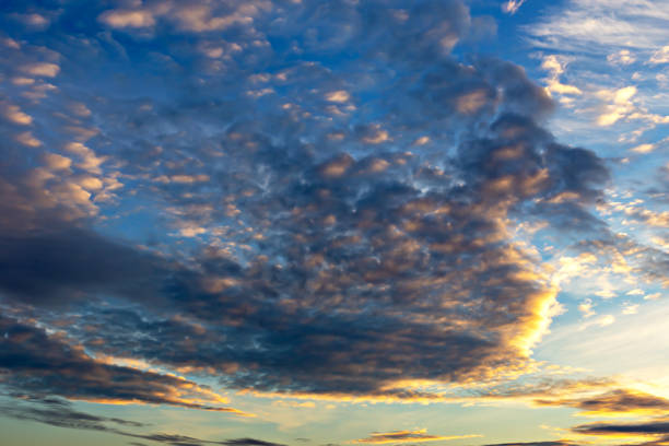 istock Sunset in the clouds in the sky 1465321967