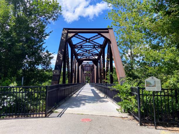 istock Auburn Riverwalk Bridge in Lewiston, Maine 1465326787
