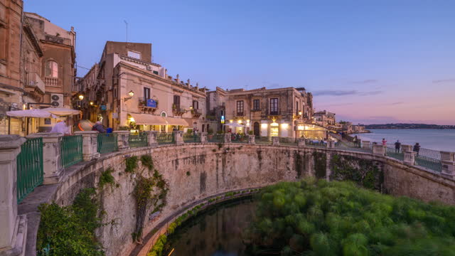 Syracuse, Sicily, Italy with the Fountain of Arethusa