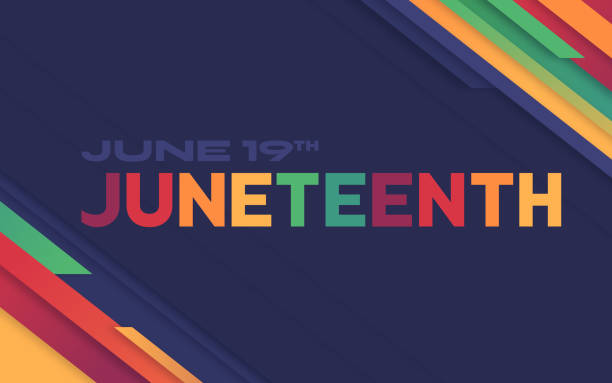 Juneteenth Black History Abstract Background Black history Juneteenth angled lines abstract background with space for your copy. juneteenth stock illustrations