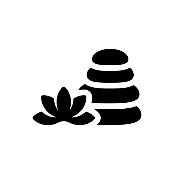 ilustrações, clipart, desenhos animados e ícones de ícone de relaxamento do stones - arrangement asia backgrounds balance