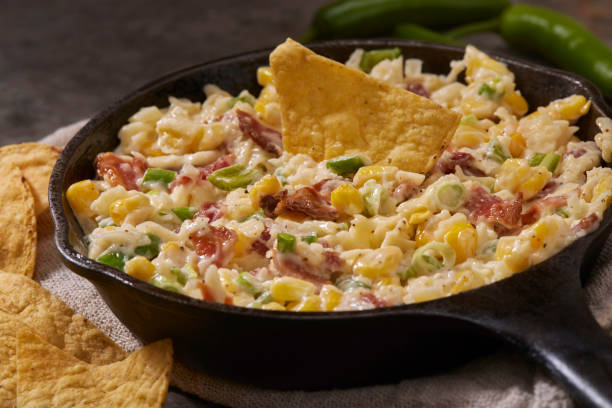istock Spicy Korean Corn Cheese Dip with Bacon 1465337556