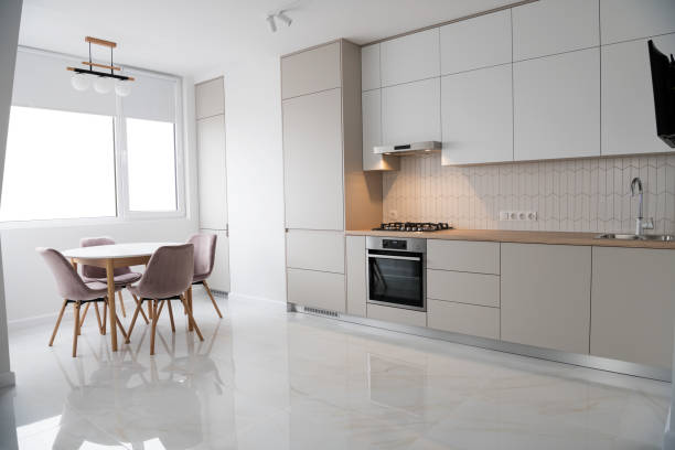 istock Modern Contemporary kitchen room interior 1465339593