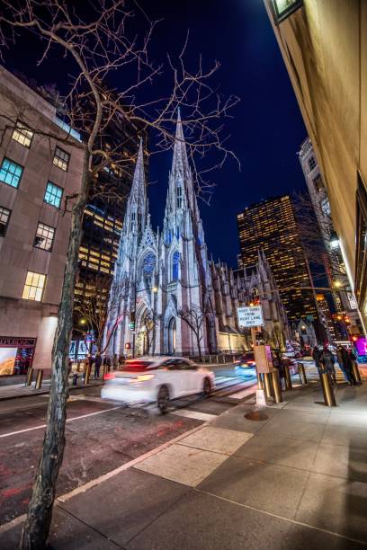 St. Patrick's Cathedral, New York City, NY, USA stock photo