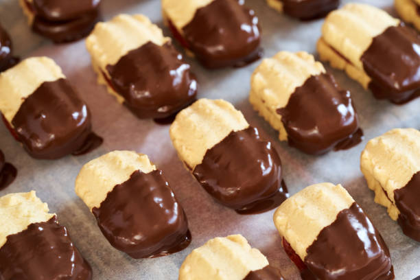 istock Christmas cookies dipped in chocolate 1465346542