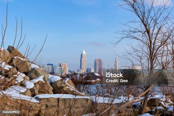 Winter At Edgewater Park In Cleveland Ohio Stock Photo - Download Image Now - Cleveland - Ohio, Snow, Lake Erie