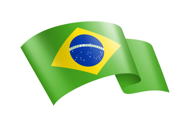 istock Brazil Flag Ribbon. Brazilian Flag Header Banner. Vector Stock Illustration 1465360612