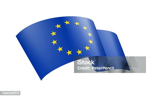 istock European Union Flag Ribbon. European Flag Header Banner. Vector Stock Illustration 1465360912