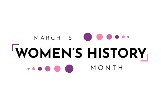 Women's History Month card, background, March. Vector illustration. EPS10