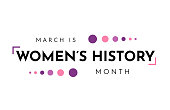 istock Women's History Month card, background, March. Vector 1465362945