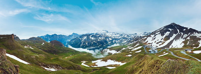 Summer Alps mountain (view from Grossglockner High Alpine Road).