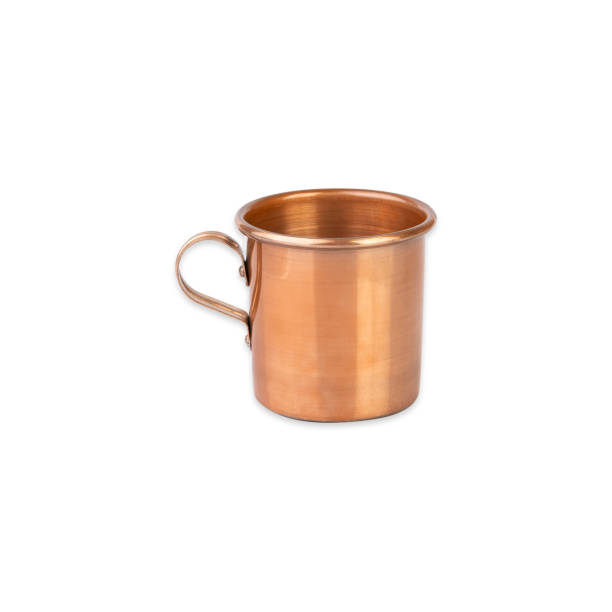 istock Golden metal cup isolated over white background 1465374258
