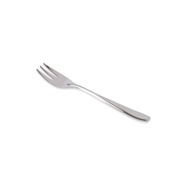 istock Metal dessert fork isolated over white background 1465374269