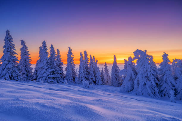 istock Sunrise in winter mountains 1465374555