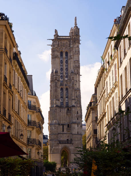 istock Saint-Jacques tower in downtown district, Paris, France 1465377090
