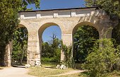 Aqueduct in Lednice Castle Park, Lednice Valtice area