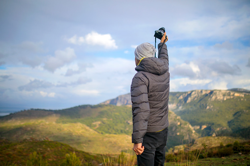 Photographer enjoying the outdoors