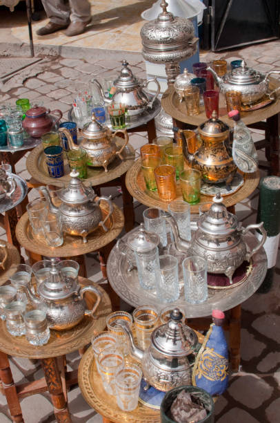 istock Tea sets to sell in a market in Morocco 1465388284