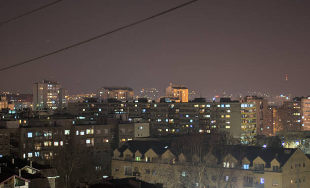 istock night panorama of a brutalist styled city 1465407229
