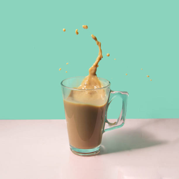 istock Coffee drink on pastel light pink and mint background. Creative ' take a break ' concept. Minimalistic beverage composition. Summer relax time idea. 1465409401