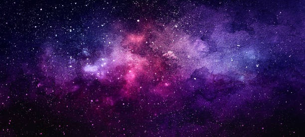 istock Cosmic illustration. Beautiful colorful space background. Watercolor Cosmos 1465411198