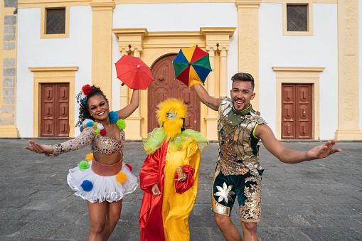 Dancers, Papangu, Carnival, Brazil, Outdoors