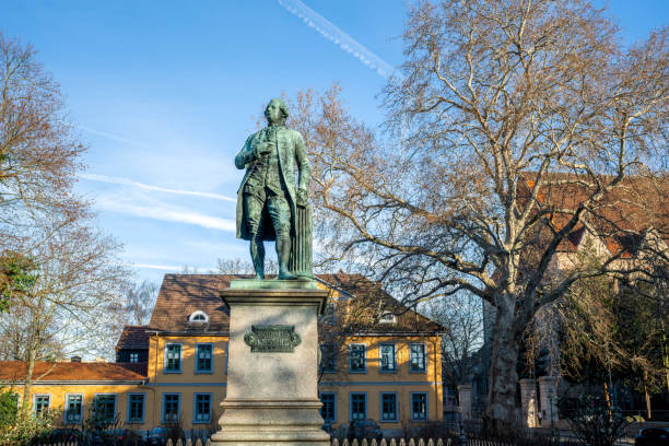 Gotthold Ephraim Lessing Statue by Ernst Rietschel, 1853 - Braunschweig, Lower Saxony, Germany Gotthold Ephraim Lessing Statue by Ernst Rietschel, 1853 - Braunschweig, Lower Saxony, Germany gotthold ephraim lessing stock pictures, royalty-free photos & images
