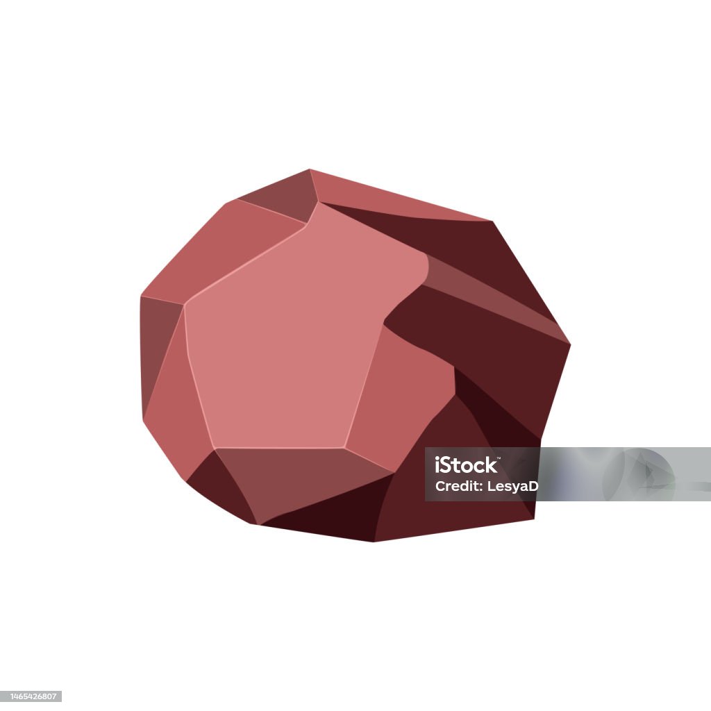 Ore Rocks Vector Ore Rock Boulder Natural Shape Stone Vector Illustration Stock ...