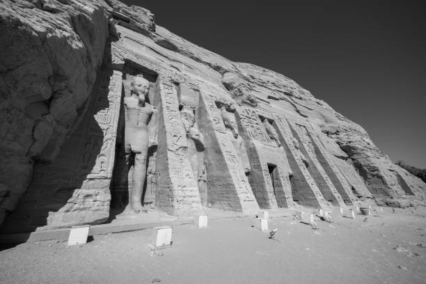 istock Abu Simbel Temple in Black and White in Egypt 1465428232