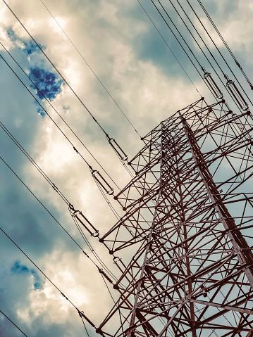 Electricity Pylon, High voltage electricity transmission tower, power tower