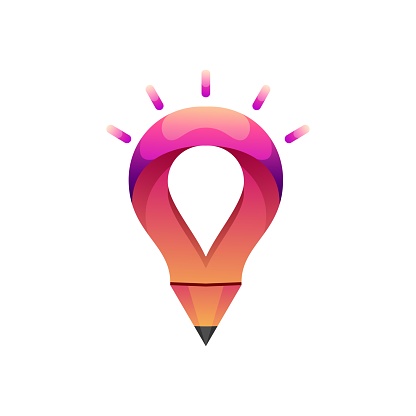 Vector Illustration Innovate Mind Gradient Colorful Style.