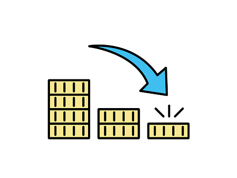 Decrease In Assets Stock Illustration - Download Image Now - Arrow ...