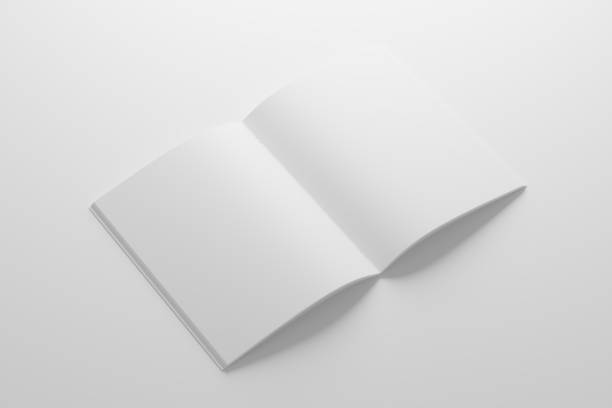 istock US Letter Brochure Catalog White Blank 3D Rendering Mockup 1465446122