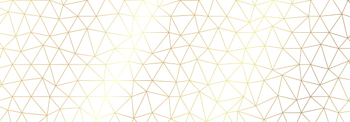 Abstract golden white background - Geometric polygonal texture