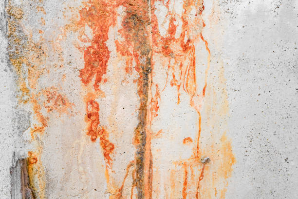 Free Stock Photo of Large industrial wall with vertical rusty streaks ...