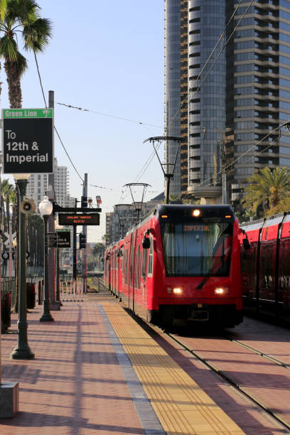 istock San Diego Metropolitan Transit System - The MTS Trolley train 1465453417