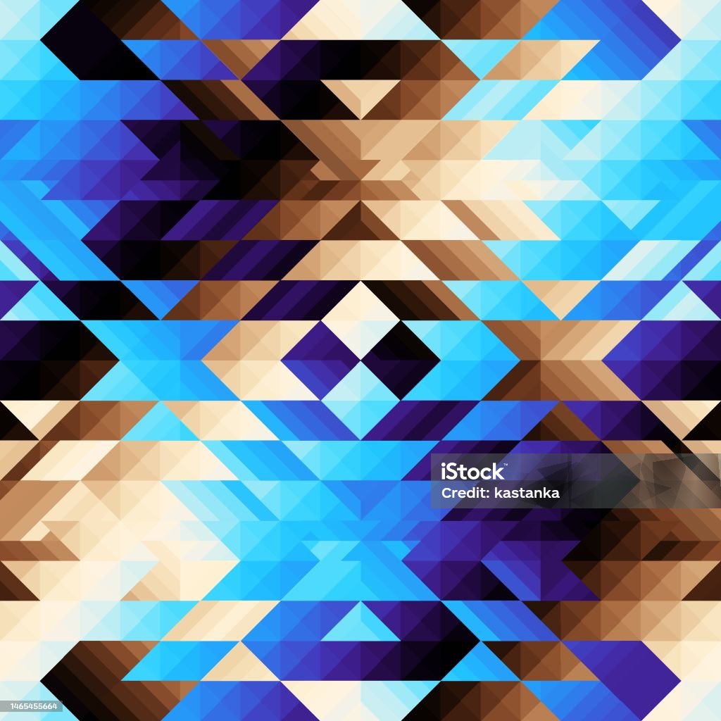 Triangle Pattern Adstract Geometric Abstract Triangles Pattern Seamless Vector Image Stock ...
