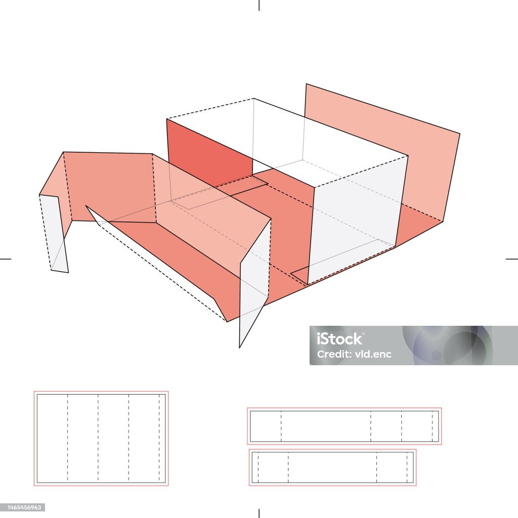 Shipper Box Drawing Sleeve Shipping Box Stock Illustration - Download Image Now - Blank ...