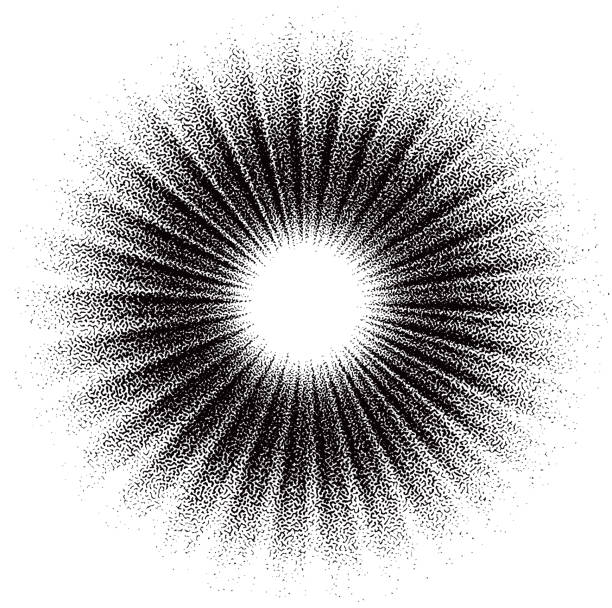 sunburst-hintergrund mit zoom-effekt - nuclear energy flash stock-grafiken, -clipart, -cartoons und -symbole